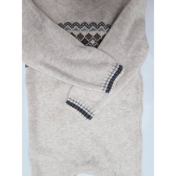 Koala Baby Infant Fair Isle Pattern Romper 6-9M 100% Cotton Beige & Brown - Picture 5 of 5